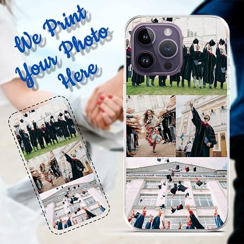 ABCJOJO Personalized Custom Phone Cases,Compatible with iPhone 17 16 15 14 13 12 11 Pro Max Plus X,Made in USA,Create Your Own Picture Phone Case with Suitable for Family,Friends and Gift(4 Photos) thumbnail 2