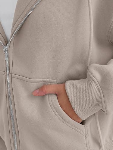 Trendy Queen Zip Up Hoodies For Women Cropped Sweatshirts Fall Fashion Outfits 2025 Y2k Fleece Teen Girls Clothes thumbnail 5