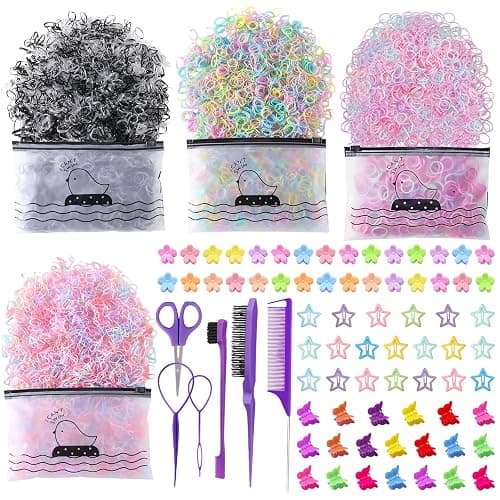 2076 pcs Hair Accessories for Girls Ponytail Holders Toddler Hair Ties with Mini Clip Hair Clips for Girls Rubber Bands Set - Image 1