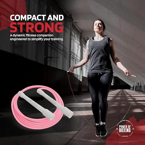 POWER OF BOXING Skipping Rope, Jump Rope for Fitness, Cardio, Fat Burning Workout, Exercise, Home Gym, Boxing, MMA & Crossfit, Durable & Lightweight Design for Men, Women, and Athletes thumbnail 5