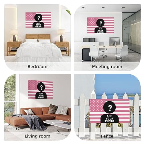 Custom Flag Double Sided Custom Pink America Flag Personalized Flags Room Wall Decoration Funny Tapestry Poster For Decorate Banners Gift for Indoor thumbnail 5