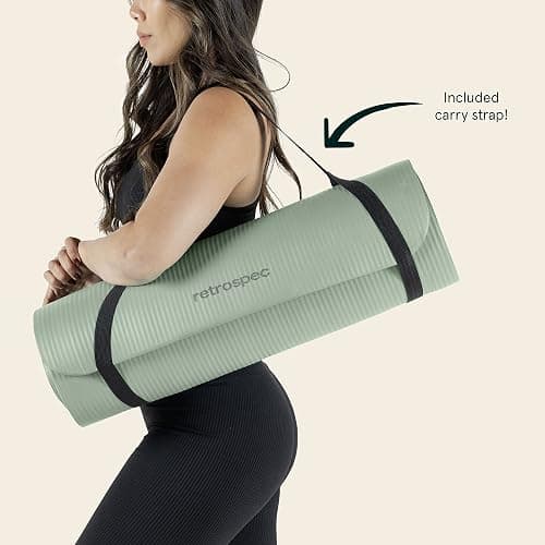 Retrospec Solana Yoga Mat Thick 1/2in Non-Slip Workout Mat with Nylon Strap - 72x24in Exercise Mat for Pilates, Stretching & Fitness - BPA Free, Easy Clean thumbnail 7