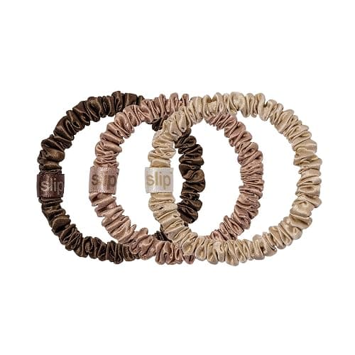 SLIP Amazon Exclusive Skinny Scrunchies: Anti-Crease, Anti-Breakage Slipsilk™ Design Protects Delicate Hair | Includes 3 Pure Silk Scrunchies, Basics - Image 1