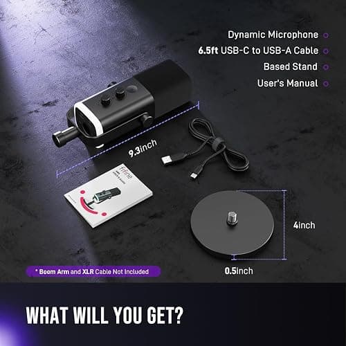 FIFINE USB/XLR Dynamic Microphone for Podcast Recording, PC Computer Gaming Streaming Mic with RGB Light, Mute Button, Headphones Jack, Desktop Stand, Vocal Mic for Singing YouTube-AmpliGame AM8 thumbnail 9