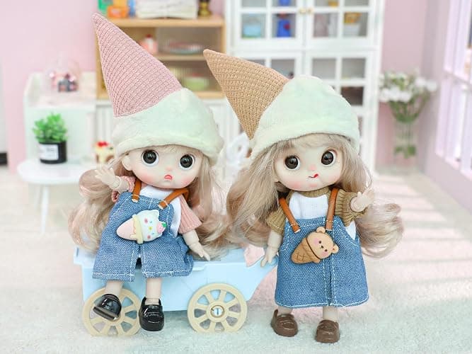 BJD Blind Box Cute Figures, Collectible Poseable OB11 Doll with 1/12 Scale Removable Clothes，Surprise Gift Single Random Mystery Box-Japanese Foodie Fun Series thumbnail 6