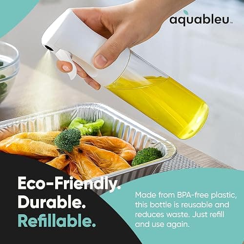 Aquableu Spray Bottle for Hair – Continuous Mist Spray Bottle for Hair Care, Styling, Cleaning, Plants, Pets & Essential Oils (Clear, 6.76oz/200ml) thumbnail 6
