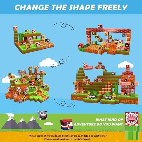 Magnetic Blocks - 200PCS Build 3D Magnet Building Toys World with Magnetic Tiles, STEM Kids Sensory Toys, Toy Magnet Building Set B-Day Gifts for Age 3 4 5 6-10 Year Old Boys Girls thumbnail 3
