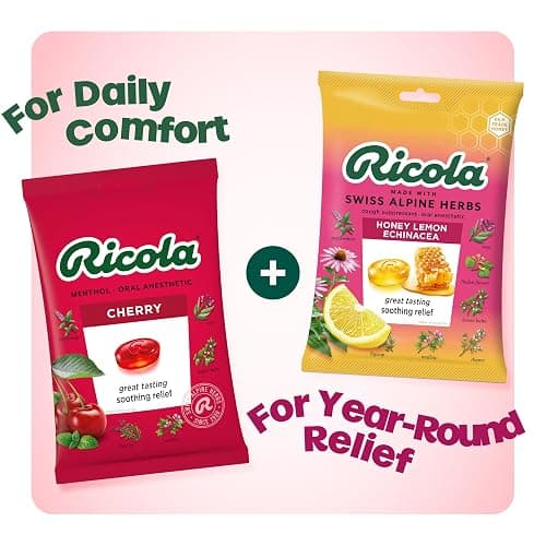 Ricola Cherry Herbal Throat Drops - 45 Count | Made with Swiss Alpine Herbs and Low Menthol for Everyday Voice Care - Herbal Throat Lozenges thumbnail 6