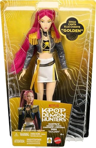 ​Mattel Kpop Demon Hunters HUNTR/X Mira “Golden” Singing Doll | Wearing Removable Signature Outfit, 5 Posable Joints, Inspired by the Movie thumbnail 6