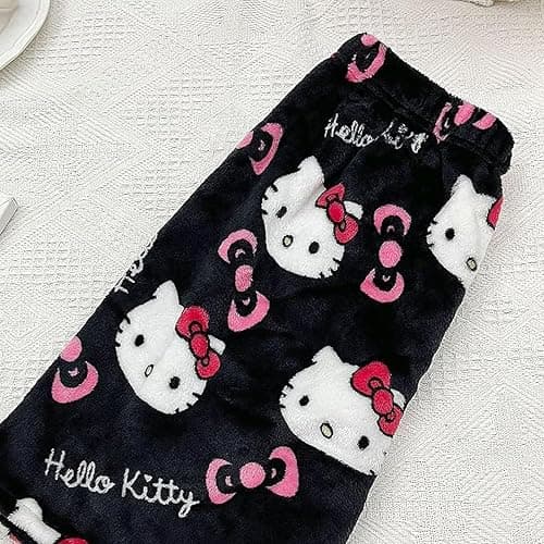 Fpvcqnm Kawaii Halloween Pajamas Pants Halloween Cat Pajamas Flannel Sleep Pajama Pants Cartoon Anime Pajama for Women Men thumbnail 3