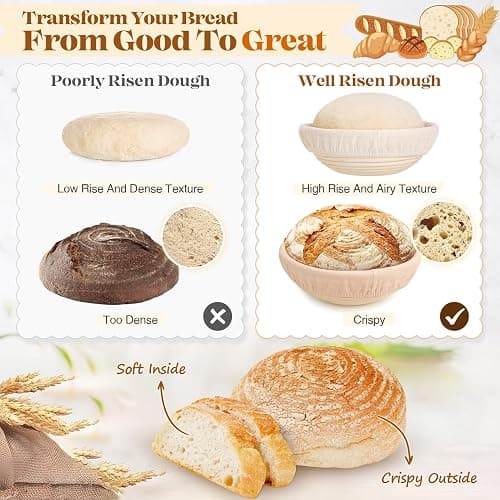 Sourdough Starter Kit, Sourdough Bread Baking Supplies, Sour Dough Starter Kits, Pink Sourdough Kit, Baking Gifts for Women, Bread Proofing Basket, Sour Dough Bread Making Kit Tools Baking Set thumbnail 6