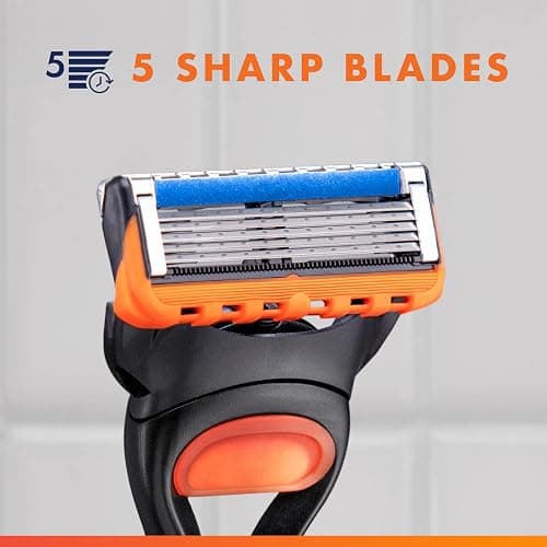 Gillette Fusion5 Razors for Men, 1 Razor, 4 Blade Refills, Lubrastrip for a More Comfortable Shave thumbnail 5