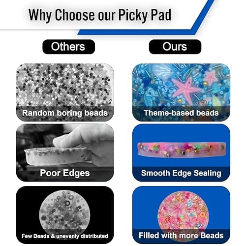 Generic Picky Pad 2 Pcs - Multicolor Fidget Pads, Fidget Toy for Skin Picking, Trichotillomania & Dermatillomania, ADHD Pick Pad, Sensory, Adult thumbnail 3