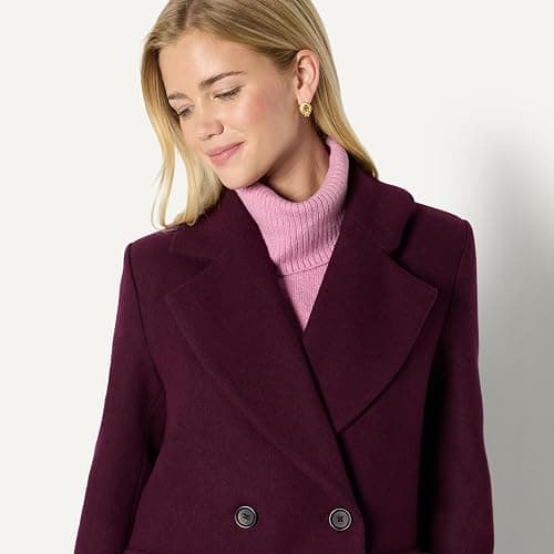 Amazon Essentials (Demi's Pick) Women's Regular-Fit Double Breasted Wool-Blend Longline Coat thumbnail 4