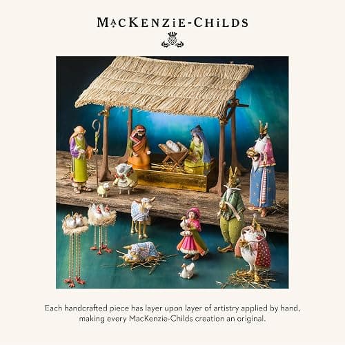 MACKENZIE-CHILDS Patience Brewster Nativity Figurine, Christmas Nativity Home Decor, Shepherdess with Dog thumbnail 6