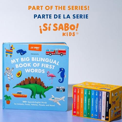 My Big Bilingual Book of First Words: 100+ English-Spanish Words for Animals, Foods, Vehicles, Planets, and More! (Si Sabo Kids) thumbnail 6