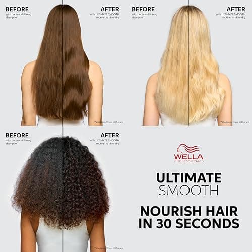 Wella Professionals ULTIMATE SMOOTH Miracle Oil Serum for Dry, Dull & Frizzy Hair | Nourishes, Smooths & Adds a Silky Shine | With Squalane & Omega 9 | Heat Protectant | Color Safe thumbnail 5