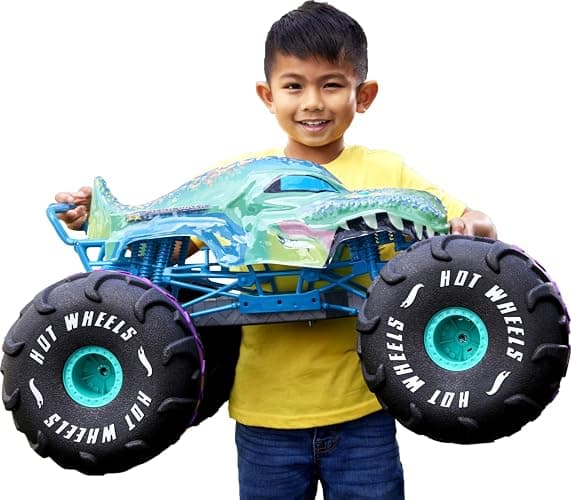Hot Wheels RC Monster Trucks Mega-Wrex in 1:6th Scale, Extra Large Remote-Control Toy Truck, More Than 2ft Long - Image 1