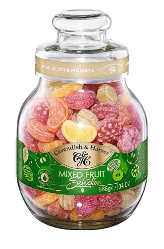 Cavendish & Harvey | Mixed Fruit Hard Candy Drops | 34 Ounce Jar - Image 1