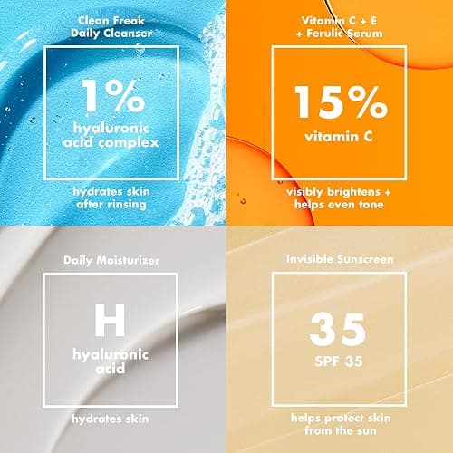 e.l.f. SKIN Wake the e.l.f. Up Skincare Kit, Travel-Size Hydrating Face Cleanser, Sunscreen, Moisturizer & Brightening Serum, Vegan & Cruelty-Free thumbnail 5