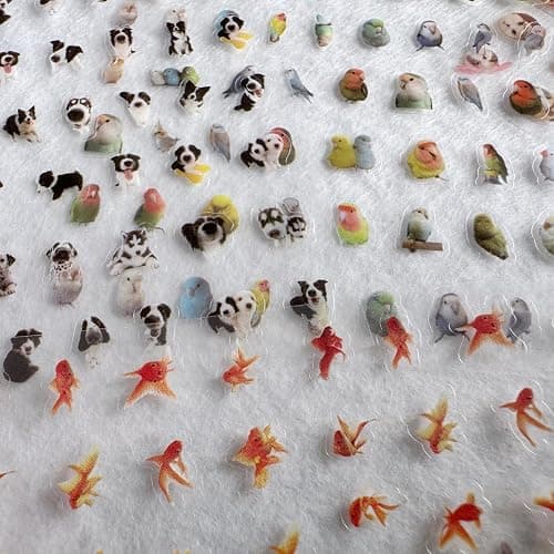MOLNESO 2000+ Mini Stickers Pack, 36 Sheets Tiny Animal & Cute Pet Stickers with Tweezer, 5mm Small Stickers for Journals, Planners, Scrapbooking, DIY Decoration thumbnail 2