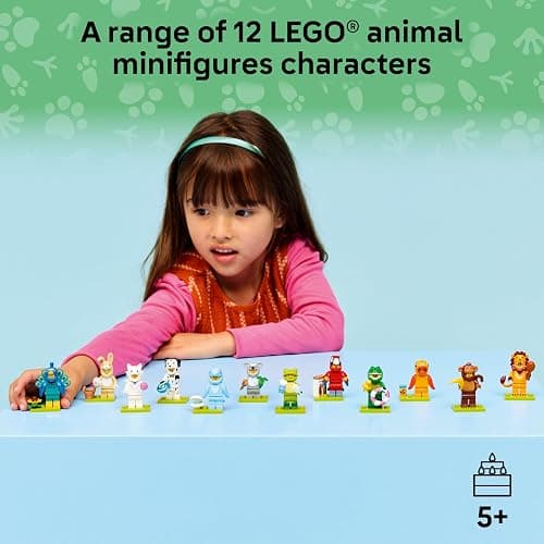 Lego Minifigures Series 28 with 12 Figures: Complete Set of Lego Minifigures Series 71051 Animals (Including Printed Tile) thumbnail 7