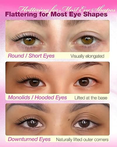 Fox Eye Lash Clusters Natural Wispy Lash Extensions 8–14mm Cluster Lashes Cat Eyelash Clusters LC Curl Individual Lashes for Lifted & Snatched Eyes by Yawamica thumbnail 6