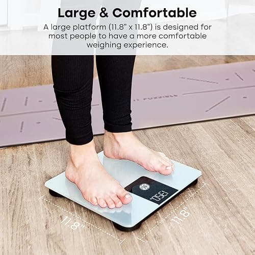 GE Scale Body Weight Bathroom: 500lb BMI Weight Scales for People Accurate Bluetooth Weighing Digital Scale Electronic Weigh Scales White thumbnail 5