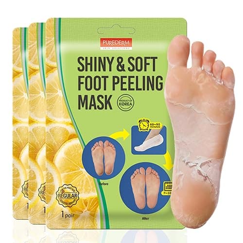 Purederm Shiny & Soft Foot Peeling Mask (3 pack) - For smooth and moist baby skin with Exfoliating peel off Calluses, Dry Skin, Cracked Heels - Men and Women thumbnail 3