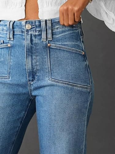 KUNMI Jeans for Women Wide Leg Baggy High Waist Boyfriends Straight Leg Stretchy Denim Pants Trendy Fall 2025 thumbnail 5