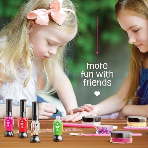 Nail Art Studio for Girls - Birthday Gift - Nail Polish Kit for Kids Ages 7-12 Years Old - Girl Gifts Ideas - Gift Set - Girly Stuff - Polish, Pens, Glitter, Stickers, Gems, Filer - 8 9 10 11 12 Year thumbnail 7