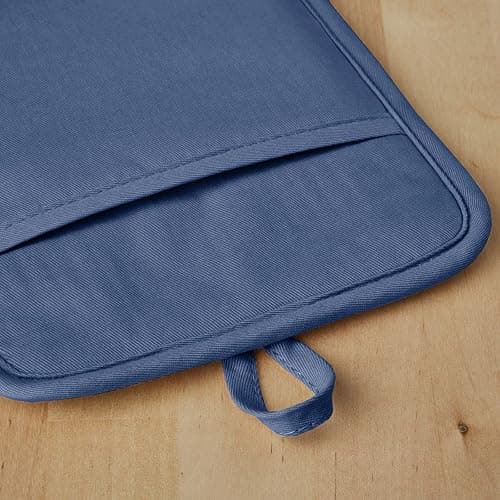 KitchenAid Ribbed Soft Silicone Pot Holder 2-Pack Set, Blue Willow, 7"x9" thumbnail 4