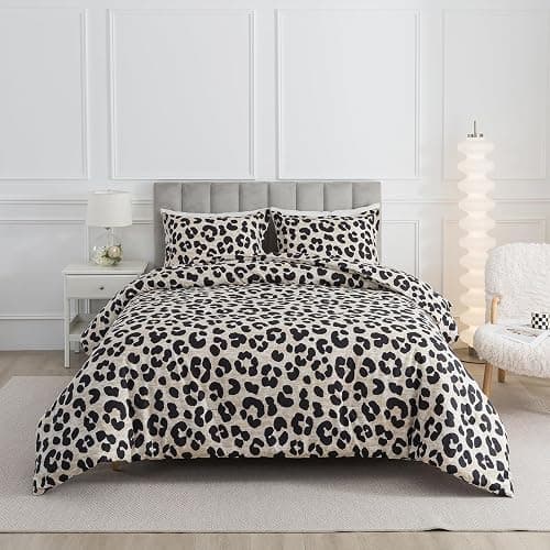Caressma Safari Leopard Cheetah Print Comforter Set, Twin Size 2 Pieces for All Seasons, Ultra Soft Microfiber, Untamed Wilderness Style Comforter with Pillowshams thumbnail 2