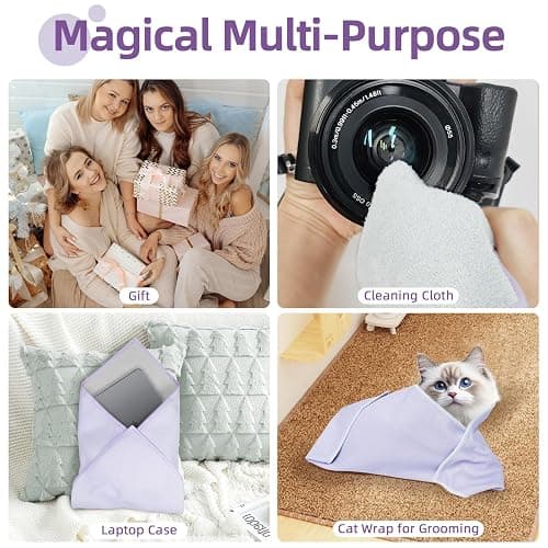 Luxmeroletta Travel Makeup Bag, 13.78x13.78 Inches Self-Adhesive Magic Cloth Cosmetic Organizer for Toiletries, Jewelry & Camera Lens, Washable Polyester Protective Pouch for Travel & Home Storage thumbnail 8