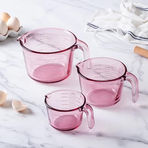 COOK WITH COLOR Glass Measuring Cups - Ideal for Cooking and Baking, Purple thumbnail 5