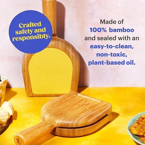 Loisa | Durable Tostonera Plantain Smasher or Press | Kitchenware for Tostones | Latin Cooking Utensil | Orange Tostonera thumbnail 3