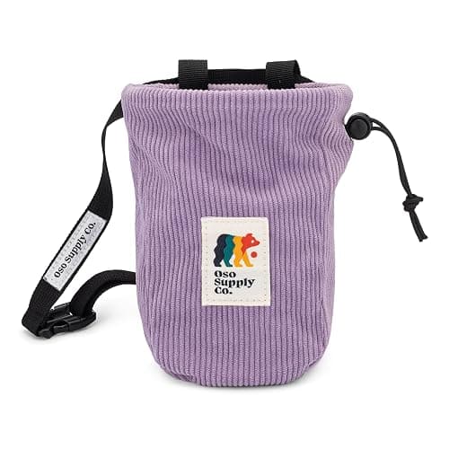 Oso Supply Co - Vintage Corduroy Chalk Bag for Rock Climbing, Bouldering Chalk Bucket with Belt and Zippered Pocket - Perfect Rock Climbing Gear, Equipment for Indoor Gym and Outdoors - Image 1