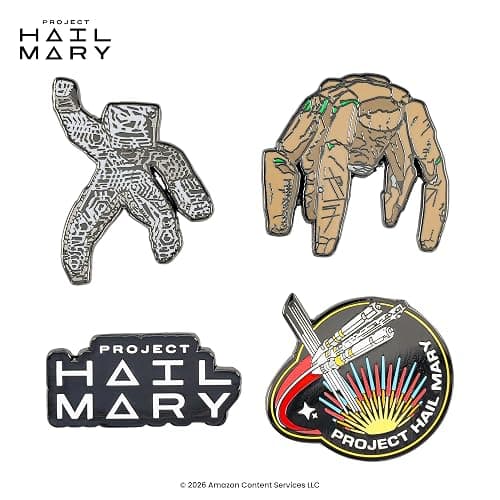 Project Hail Mary 4-Piece Enamel Pin Set | Officially Licensed | Badge Accessories For Lanyard, Backpack, Clothes thumbnail 2