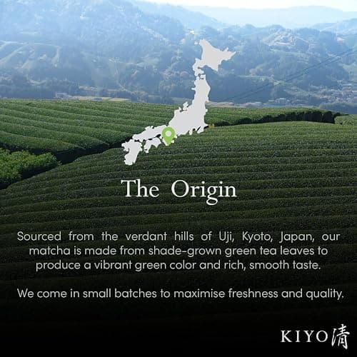 Kiyo Matcha Classic Grade Hatsumukashi Ceremonial Uji Matcha, 40g/1.41oz | Pure Japanese First Harvest Ceremonial Grade Matcha Green Tea Powder from Uji, Japan thumbnail 4