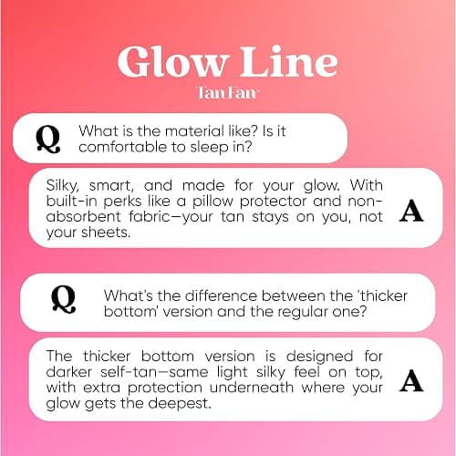 Tan Fan Self Tan Sleep Sac - Keep Sheets Clean from Fake Tanner Stains - 100% Cool Silky Lightweight Poly - Won’t Transfer Rub or Absorb Tanning Lotion - Roomy Breathable Large w Foot Openings (Pink) thumbnail 6