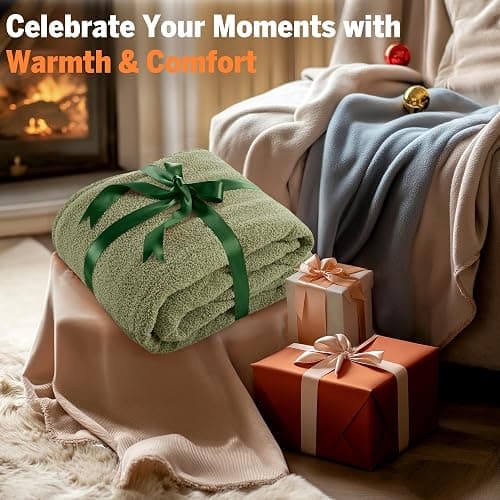 Serta Heated Blanket, Electric Twin Size, Soft, Warm, Fuzzy - Auto Shut Off Timer, 10 Lv Heat Setting, ETL Certified, 62" x 84" Sage thumbnail 8