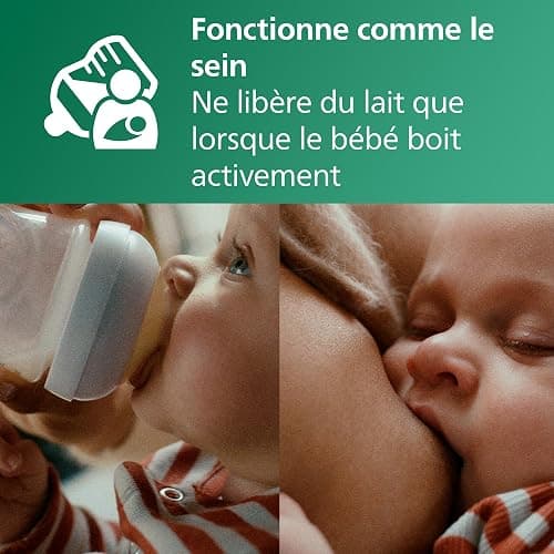 Philips Avent Kit biberons en verre Natural Response pour nouveau-né - 5 biberons, 2 sucettes Ultra Soft 0-6 mois, goupillon, sans BPA (modèle SCD879/11) thumbnail 4