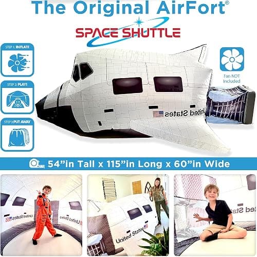 AirFort Inflatable Fort for Kids, Builds in 30 Sec, Play Tent Age 3+ (Space Shuttle) thumbnail 4