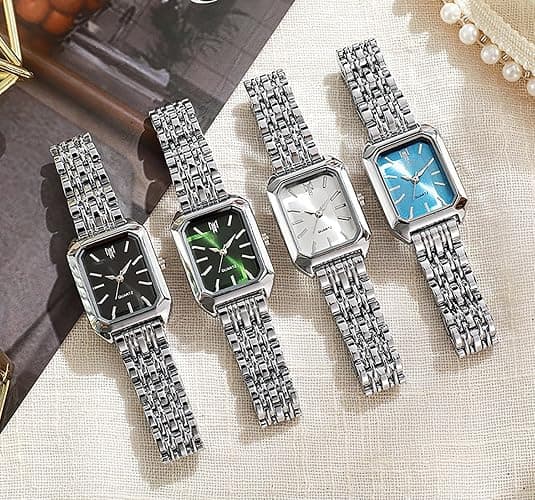 BESTKANG Watches for Women Wrist Watches Steel Strap Womens Watch Casual Fashion Simple Square Quartz Wristwatch thumbnail 7