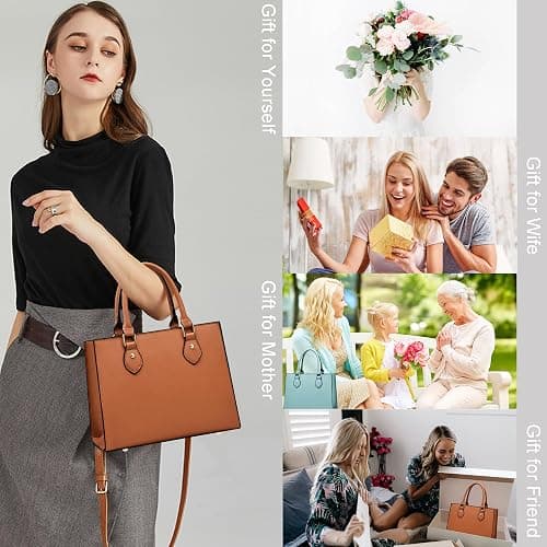 CHICAROUSAL Crossbody Purses and Handbags for Women PU Leather Tote Top Handle Satchel Shoulder Bags thumbnail 8