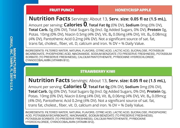 Cirkul LifeSip B-Vitamins Flavor Water Variety Pack, Makes 36 Drinks, No Sugar, Zero Calorie Drink Mix, (2 Fruit Punch, 2 Strawberry Kiwi, 2 Honeycrisp Apple) thumbnail 2