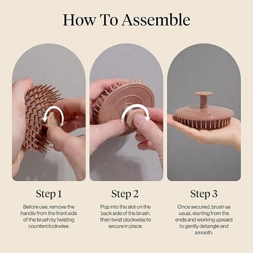 Kitsch Scalp Massager for Hair Care - Scalp Scrubber, Shampoo Brush & Exfoliator for Scalps- Hair Scrubber for Relaxing Bath - Terracotta thumbnail 4