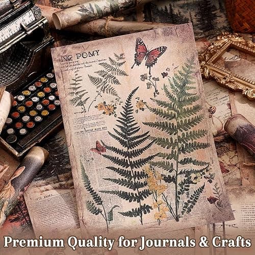 icceemee 160 Sheets of Nature Scrapbook Paper, journaling Scrapbook Supplies Craft Collage Paper Set, Junk Journal Bullet Journal Poster Room Decor for Card Making Decorative Gifts thumbnail 5