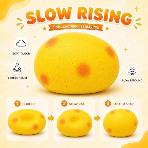 Jumbo Potato Squishy, 5in Soft Slow Rising Vegetable Squeeze Toys Gift | Sensory Fidget Toys for Anxiety Relief,Realistic Food Squishies Stress Balls for Party Favors,Office Decor,Classroom Prizes thumbnail 8