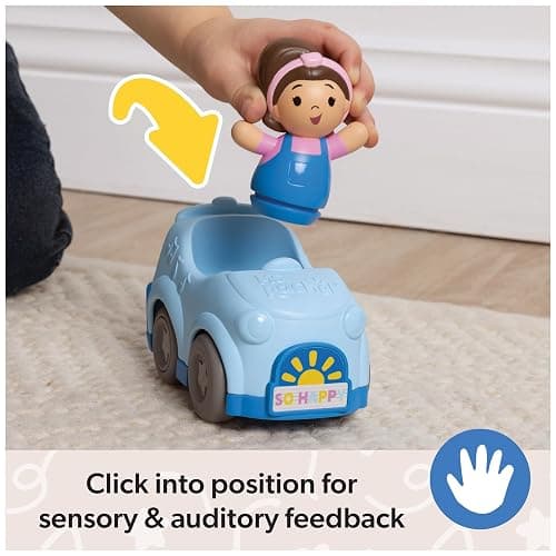 Ms. Rachel 1-2-3 Roll! Vehicle with Click-in Figure & Pull Back Action, Educational Toys & Toddler Toys for Girls & Boys Ages 1-3Y+ thumbnail 3